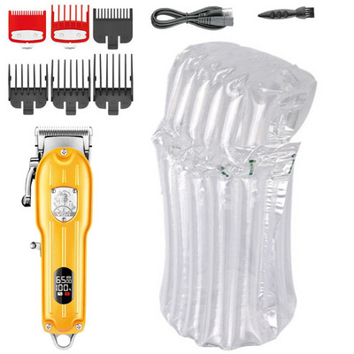 Barber täismetallist professionaalne juukselõikur meestele juhtmeta elektriline juukselõikur, habeme laetav juukselõikusmasin