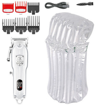 Barber täismetallist professionaalne juukselõikur meestele juhtmeta elektriline juukselõikur, habeme laetav juukselõikusmasin