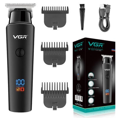 VGR Hair Clipper Set Electric Hair Trimmer Cordless Beard Grooming for Men Barber Hair Cutting Machine for Men Επαναφορτιζόμενη USB