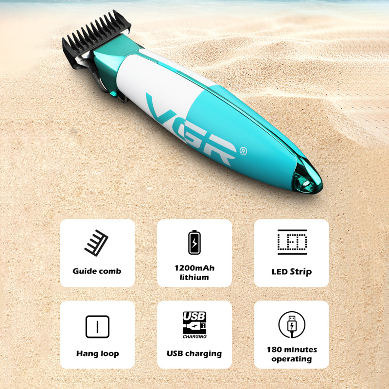 Originalni VGR bežični električni trimer za bradu i kosu za muškarce punjiva profesionalna mašina za šišanje