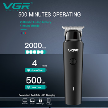 VGR Машина за подстригване Професионална машинка за подстригване Тример за брада Barber USB акумулаторна електрическа безжична тримерка за мъже V-933