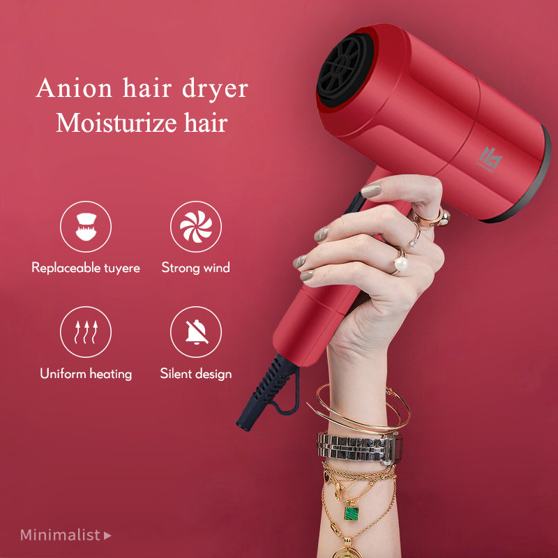 Επαγγελματικό Blue Light Anion Blow Dryer Salon Negative Ion Dryer with 2 Speed 3 Heat Settings Hair Dryer Hair Styling Tool F35