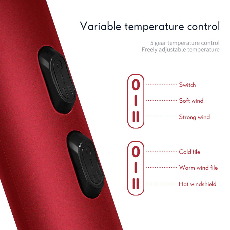 Επαγγελματικό Blue Light Anion Blow Dryer Salon Negative Ion Dryer with 2 Speed 3 Heat Settings Hair Dryer Hair Styling Tool F35