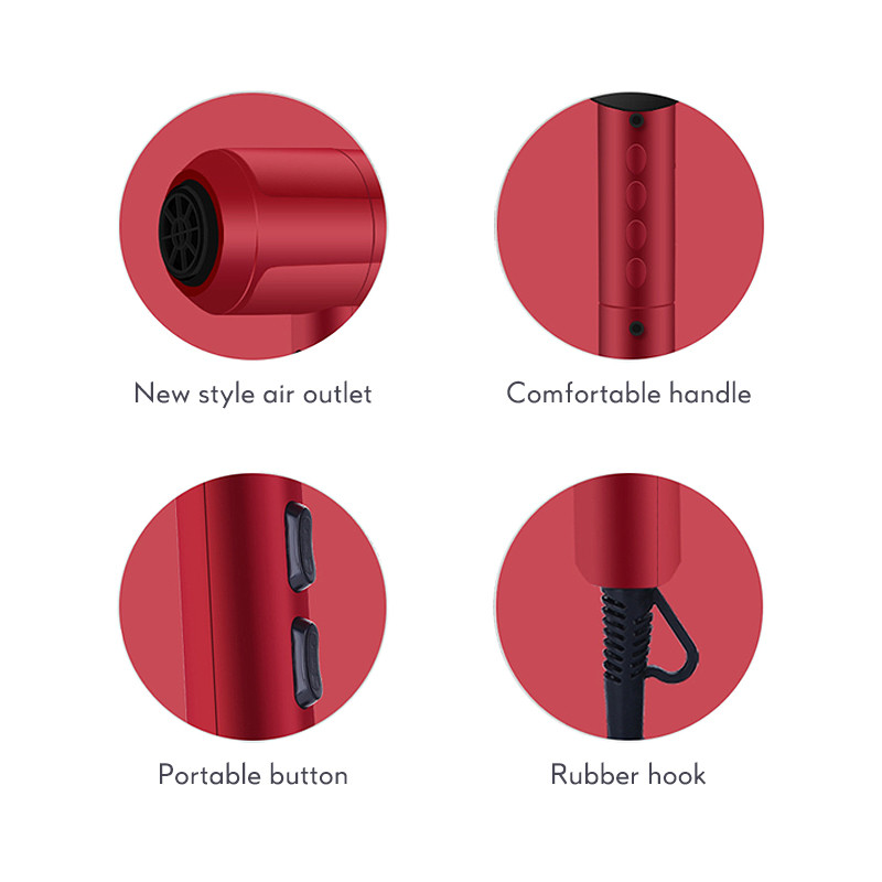 Επαγγελματικό Blue Light Anion Blow Dryer Salon Negative Ion Dryer with 2 Speed 3 Heat Settings Hair Dryer Hair Styling Tool F35