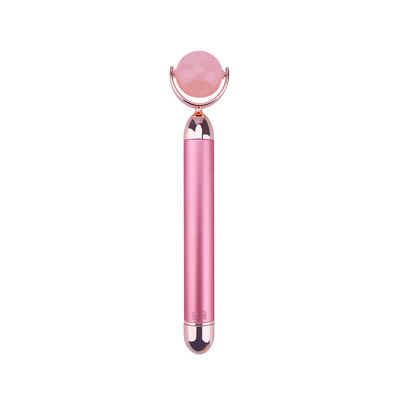 24K Gold Face Lift Beauty Bar Arcmasszírozó Görgő Elektromos Vibráló Rózsakvarc Bőrápoló Masszázs Készülékek Chin Slim Tool
