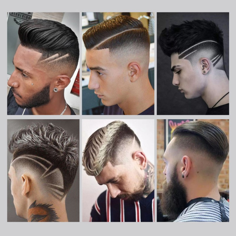 Kemei 3-ühes professionaalne juukselõikur, laetav 0 mm kiilaspeaga juukselõikur Barberi juukselõikusmasin USB-kaabliga KM-5021