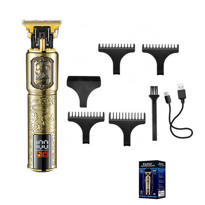Kemei T9 USB elektromos hajvágó gép újratölthető hajvágó borotvavágó férfi fodrász professzionális szakállvágó