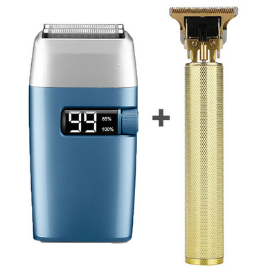 YBLNTEK Mašina za šišanje 2 u 1 Električni aparat za brijanje Muškarci Trimer za šišanje Brijač za bradu Profesionalni klipni stroj za brijanje ćelave glave