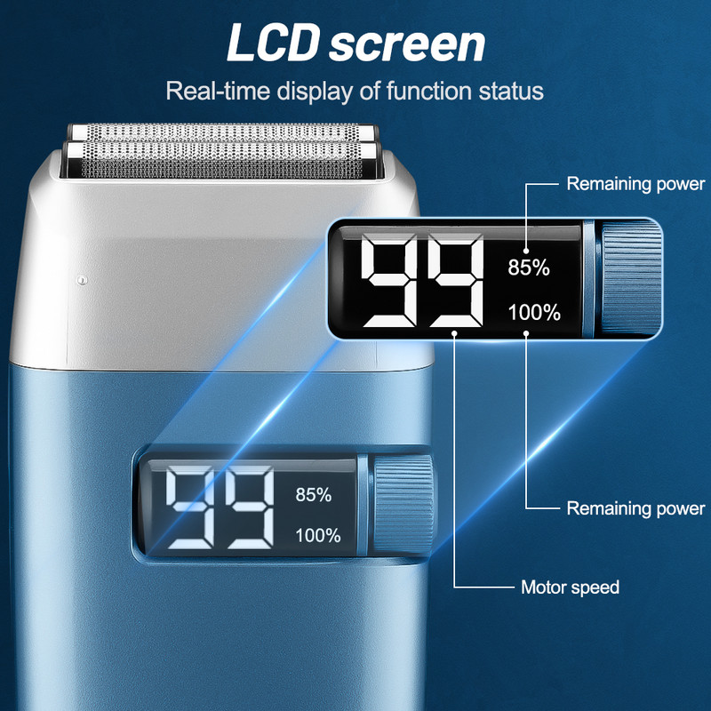 YBLNTEK Mašina za šišanje 2 u 1 Električni aparat za brijanje Muškarci Trimer za šišanje Brijač za bradu Profesionalni klipni stroj za brijanje ćelave glave