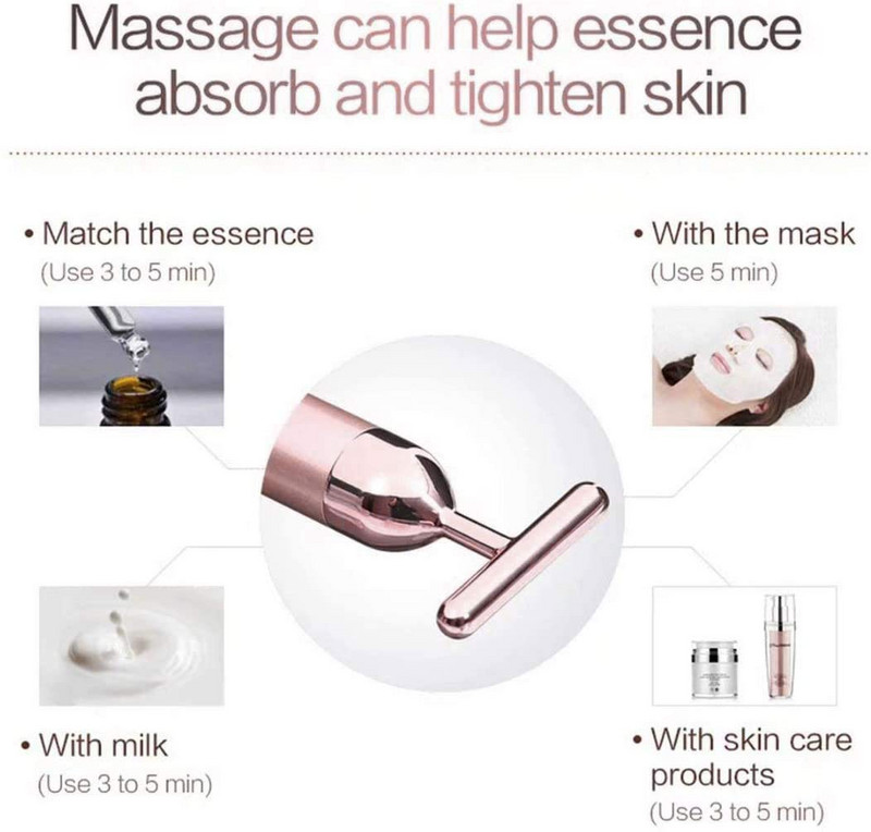 2 db 24k Gold Face Lift Bar Roller vibrációs karcsúsító masszírozó arcápoló bot arcszépség bőrápoló T alakú vibráló eszköz