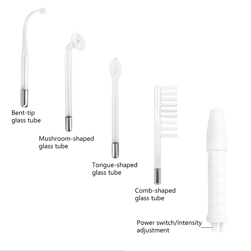 Naujausias 4 in 1 spuogų dėmių šalinimo prietaisas veido elektroterapijos lazdelė Daugiafunkcinis grožio aukšto dažnio ultragarsinis veido aparatas