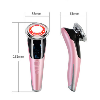 EMS Facial Massager RF Microcurrents Face Radiofrequency Ultrasonic Cleaning Light Therapy Συσκευή μασάζ ρυτίδων κατά της γήρανσης