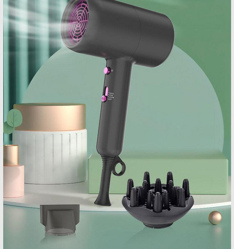 1800 W profesionalus plaukų džiovintuvas karštas ir šaltas stiprus oras greitas džiovinimas, galingas neigiamas joninis plaktukas, difuzorius elektrinis plaukų džiovintuvas