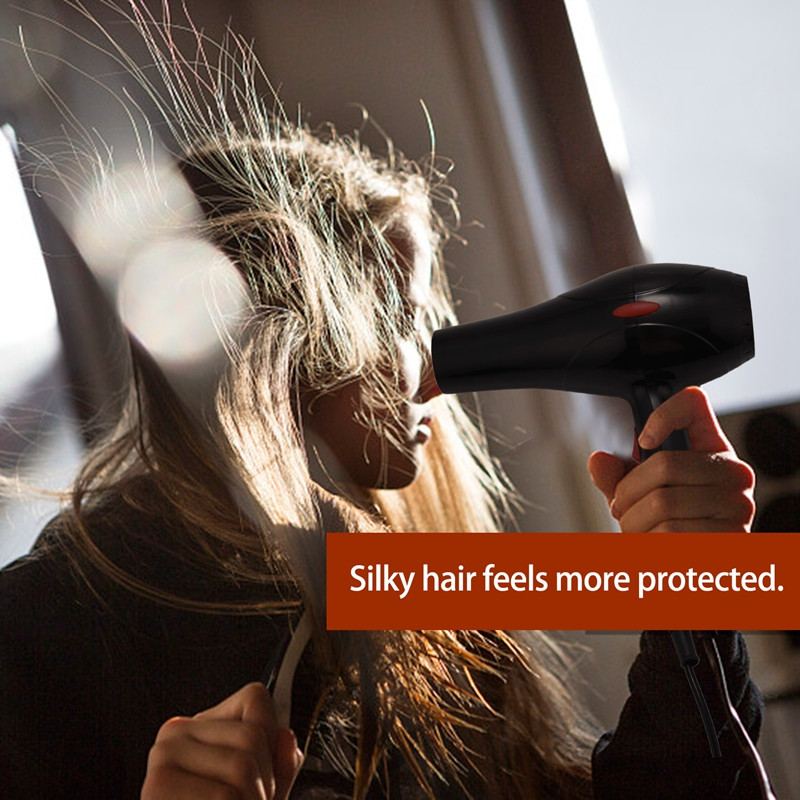 Uscător de păr 6 piese 2200W Uscător de păr de uz casnic Difuzor/pieptene Salon Priză SUA