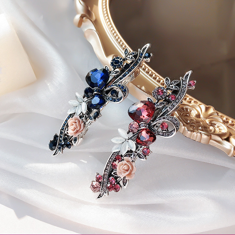 Molan kristalni cvijet proljetna gornja kopča riječna kopča elegantna ženska modna ukosnica za kosu