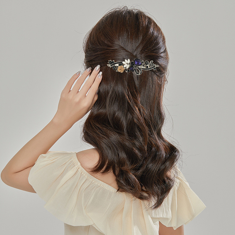 Molan kristalni cvijet proljetna gornja kopča riječna kopča elegantna ženska modna ukosnica za kosu