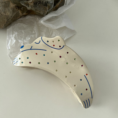 Francuski dijamant u boji Slatka pseća dlaka Kandže Lijepa životinjska plastična kopča za kosu Ukosnica za morskog psa Trendi dodaci za glavu za žene Djevojke