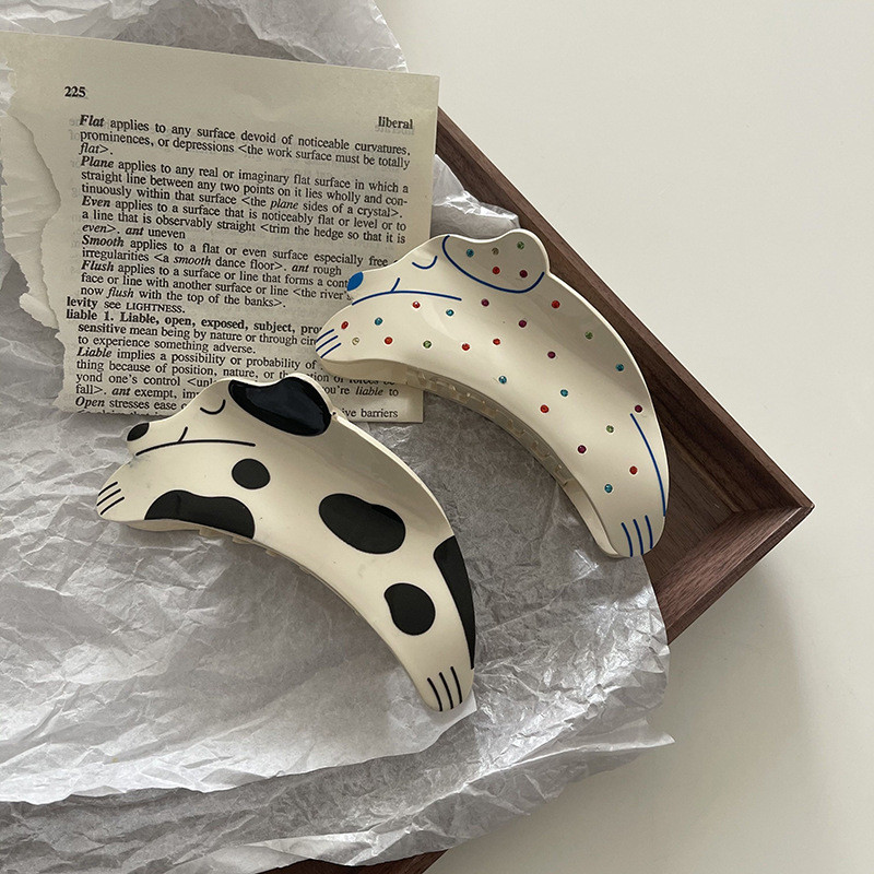 Francuski dijamant u boji Slatka pseća dlaka Kandže Lijepa životinjska plastična kopča za kosu Ukosnica za morskog psa Trendi dodaci za glavu za žene Djevojke