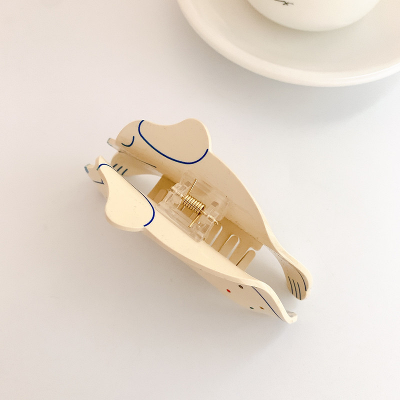 Francuski dijamant u boji Slatka pseća dlaka Kandže Lijepa životinjska plastična kopča za kosu Ukosnica za morskog psa Trendi dodaci za glavu za žene Djevojke