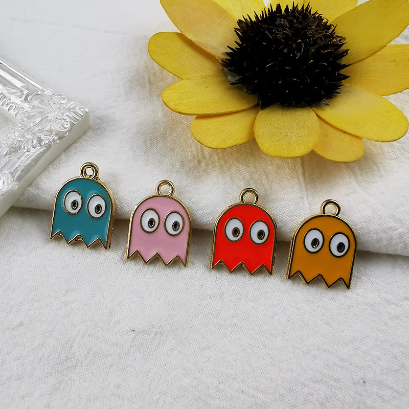 JeQue 10 kom/lot Emajl Crtić Halloween Ghost Charms DIY Izrada nakita Modne naušnice Ogrlica Narukvica Privjesci Dodaci