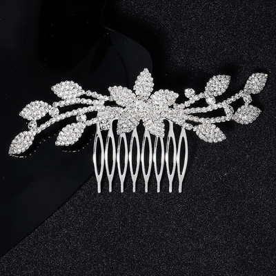 Сватбени гребени за коса Фиби за коса Щипки за булка Жени Момичета Бижута за коса Аксесоари Bling Rhinestone Глава Бижута за оформяне на коса