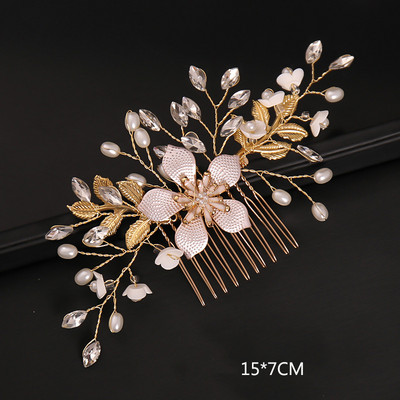 Сватбени гребени за коса Фиби за коса Щипки за булка Жени Момичета Бижута за коса Аксесоари Bling Rhinestone Глава Бижута за оформяне на коса