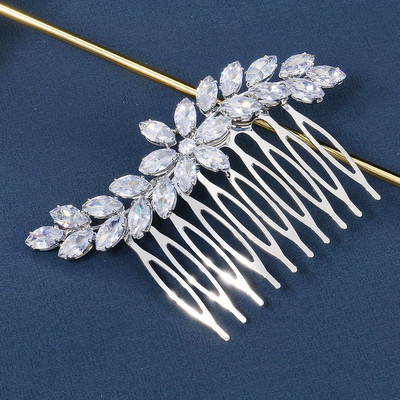 Сватбени гребени за коса Фиби за коса Щипки за булка Жени Момичета Бижута за коса Аксесоари Bling Rhinestone Глава Бижута за оформяне на коса