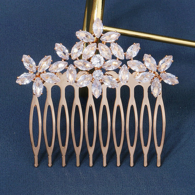 Сватбени гребени за коса Фиби за коса Щипки за булка Жени Момичета Бижута за коса Аксесоари Bling Rhinestone Глава Бижута за оформяне на коса