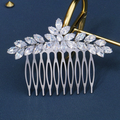 Сватбени гребени за коса Фиби за коса Щипки за булка Жени Момичета Бижута за коса Аксесоари Bling Rhinestone Глава Бижута за оформяне на коса