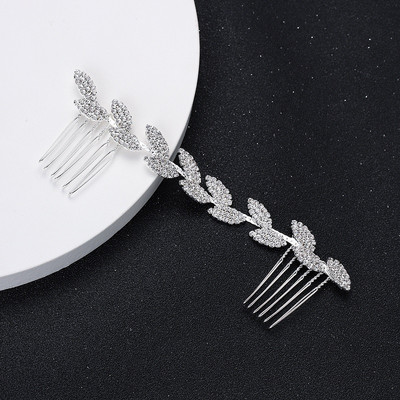 Сватбени гребени за коса Фиби за коса Щипки за булка Жени Момичета Бижута за коса Аксесоари Bling Rhinestone Глава Бижута за оформяне на коса
