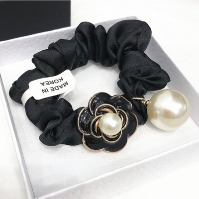 Korejske modne šifonske gumice za kosu Temperament Elegantna francuska kamelija Biserna kravata za debelo crijevo Uže za glavu Gumica Dodaci