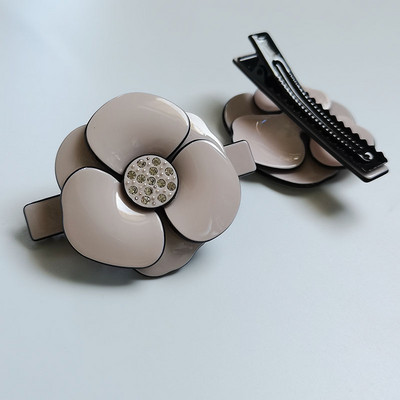 Camellia Ukosnice Acetat Ukosnice za kosu Držači za konjski rep Duck Clip Rhinestones Dodaci za kosu za djevojke Modni nakit