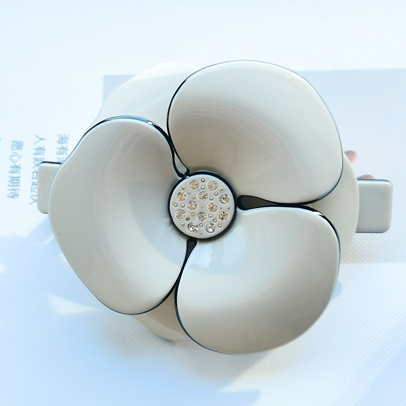 Camellia Ukosnice Acetat Ukosnice za kosu Držači za konjski rep Duck Clip Rhinestones Dodaci za kosu za djevojke Modni nakit