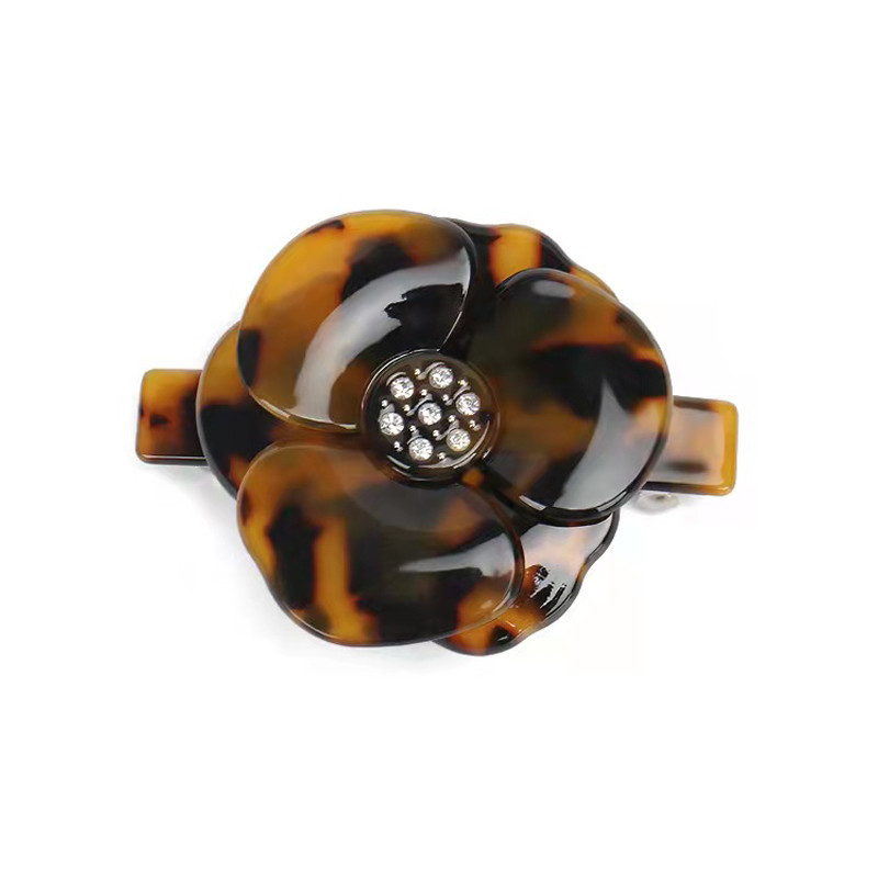 Camellia Ukosnice Acetat Ukosnice za kosu Držači za konjski rep Duck Clip Rhinestones Dodaci za kosu za djevojke Modni nakit