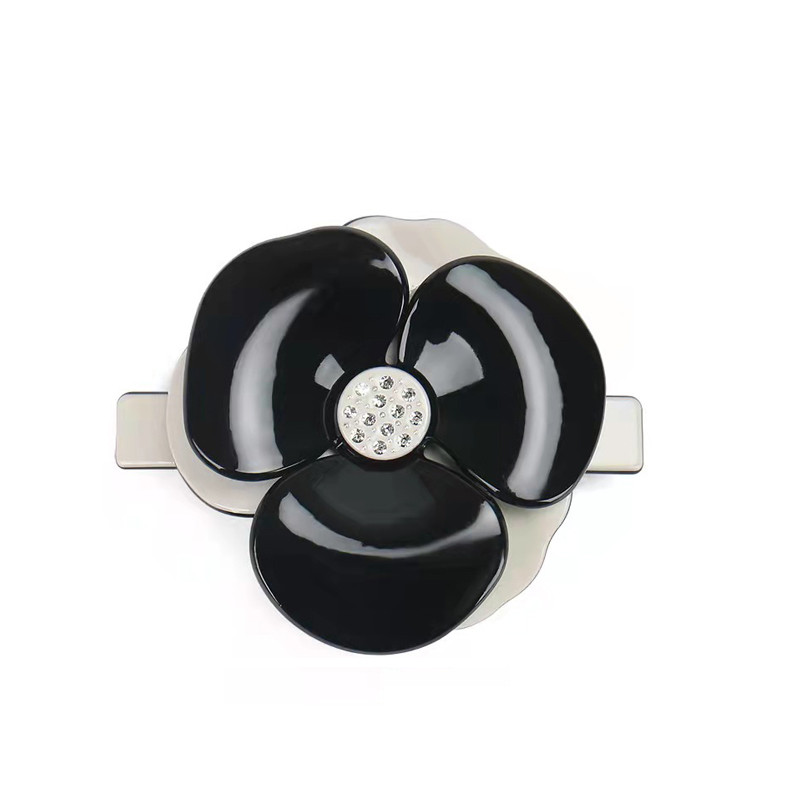 Camellia Ukosnice Acetat Ukosnice za kosu Držači za konjski rep Duck Clip Rhinestones Dodaci za kosu za djevojke Modni nakit