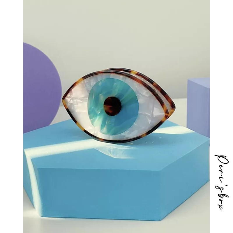 Peri'sBox Large Resin Evil Eye Hair Claws Fashion Chic Tortoise Leopard Щипки за коса за жени Аксесоари за коса Бижута