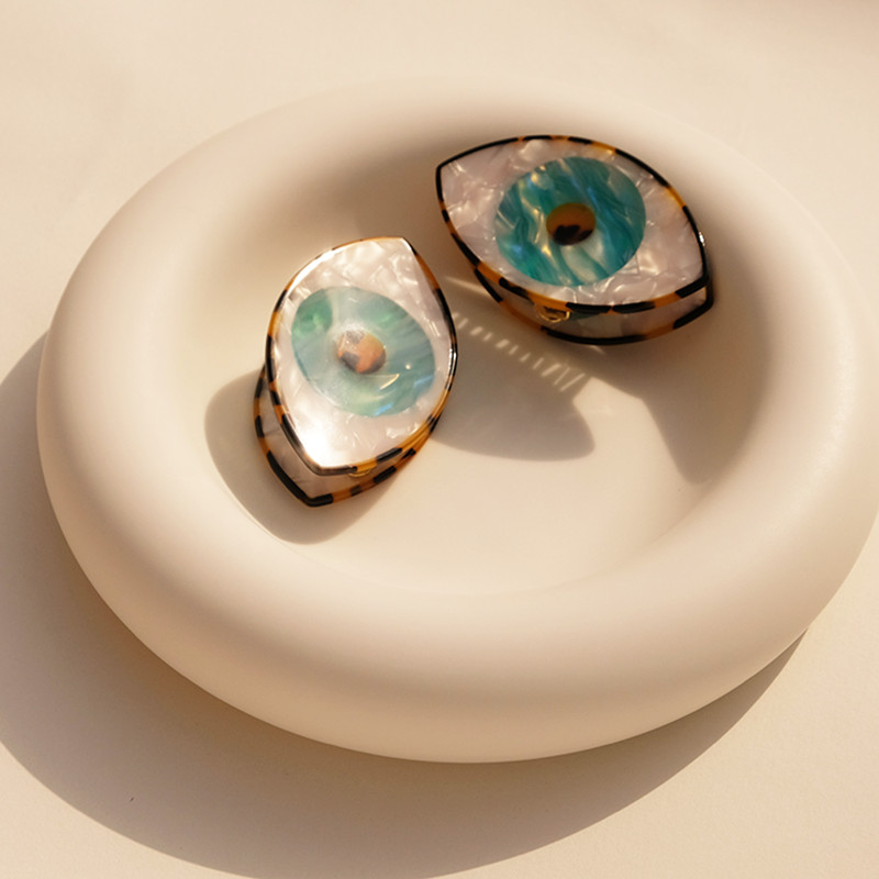 Peri'sBox Large Resin Evil Eye Hair Claws Fashion Chic Tortoise Leopard Щипки за коса за жени Аксесоари за коса Бижута