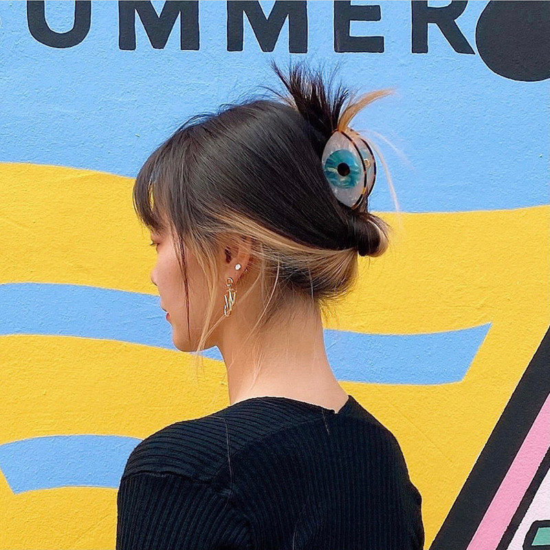 Peri'sBox Large Resin Evil Eye Hair Claws Fashion Chic Tortoise Leopard Щипки за коса за жени Аксесоари за коса Бижута