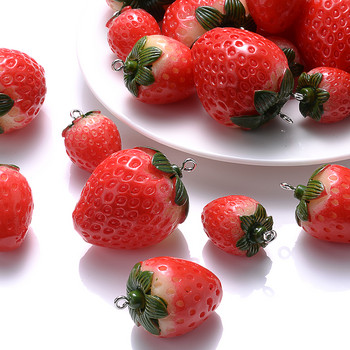 5 τμχ Mix Fruit Resin Charms Τρισδιάστατα μενταγιόν με λεμόνι με αβοκάντο φράουλα για σκουλαρίκι κολιέ DIY Fashion Χειροποίητα αξεσουάρ κοσμημάτων
