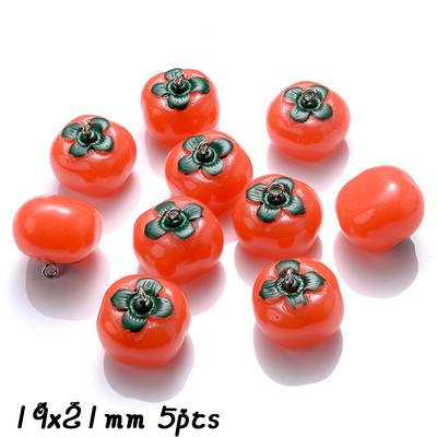 5 gab. Augļu sveķu piekariņi 3D zemeņu avokado citronu kuloni kaklarotas auskariem DIY modes roku darbs rotaslietas aksesuāri