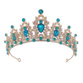 KMVEXO Esküvői Haj Tiara Kristály Menyasszonyi Korona Arany Szín Diadem Fátyol Tiaras Esküvői Haj Kiegészítők Fejfedők Fejékszerek