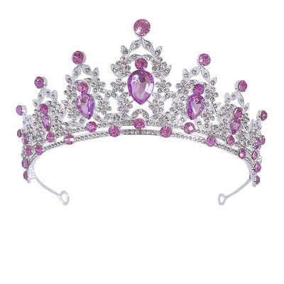 KMVEXO Esküvői Haj Tiara Kristály Menyasszonyi Korona Arany Szín Diadem Fátyol Tiaras Esküvői Haj Kiegészítők Fejfedők Fejékszerek