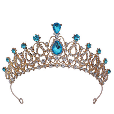 KMVEXO Esküvői Haj Tiara Kristály Menyasszonyi Korona Arany Szín Diadem Fátyol Tiaras Esküvői Haj Kiegészítők Fejfedők Fejékszerek