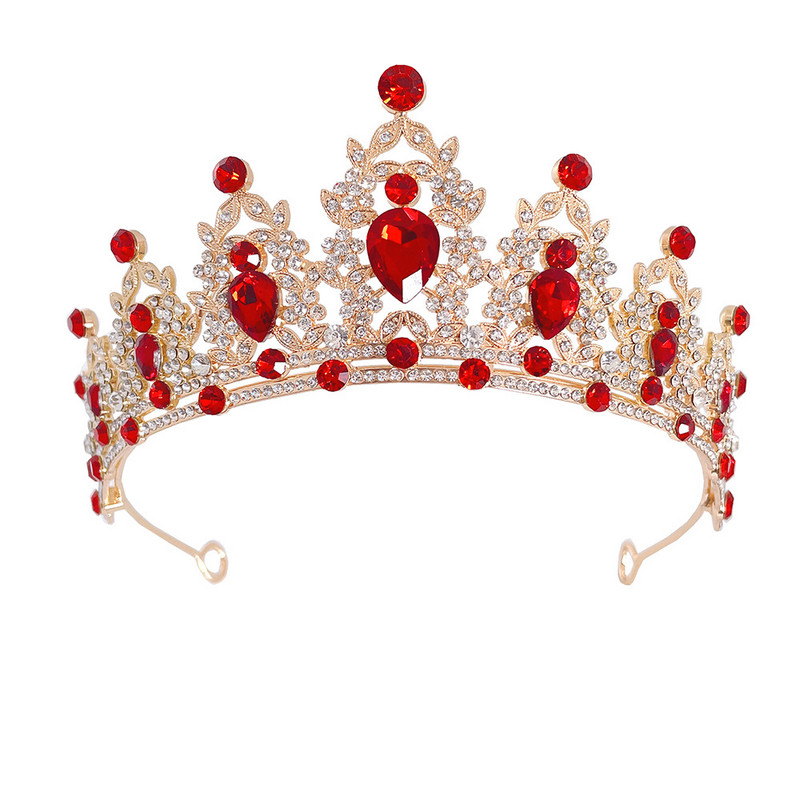 KMVEXO Esküvői Haj Tiara Kristály Menyasszonyi Korona Arany Szín Diadem Fátyol Tiaras Esküvői Haj Kiegészítők Fejfedők Fejékszerek