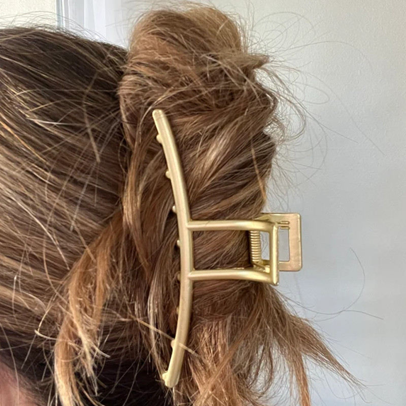 Vintage zlatne boje Geometrijske kopče za kosu Metalna kandža za kosu Križ Kosa za kosu Traka za glavu Ukosnica Račić za kosu Ženski dodaci za kosu Nakit