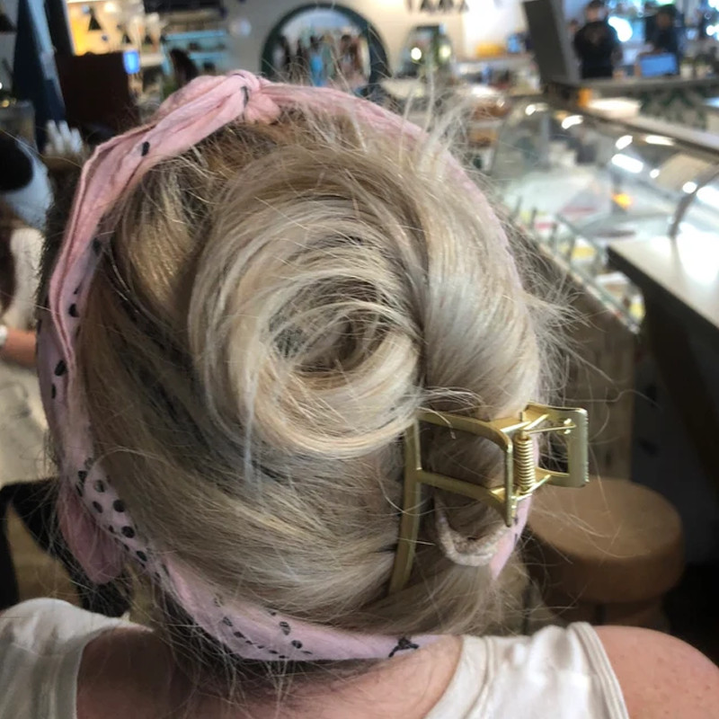 Vintage zlatne boje Geometrijske kopče za kosu Metalna kandža za kosu Križ Kosa za kosu Traka za glavu Ukosnica Račić za kosu Ženski dodaci za kosu Nakit