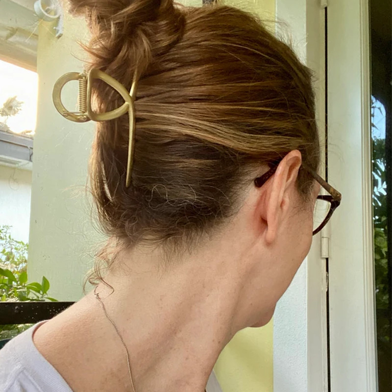 Vintage zlatne boje Geometrijske kopče za kosu Metalna kandža za kosu Križ Kosa za kosu Traka za glavu Ukosnica Račić za kosu Ženski dodaci za kosu Nakit