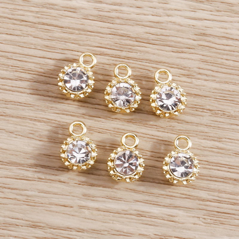 8tk 4*7mm Säravad kristallist Mini amuletid ripatsid kaelakee valmistamiseks Kõrvarõngad Käeketid Käsitsi valmistatud ehted Käsitöökaunistused