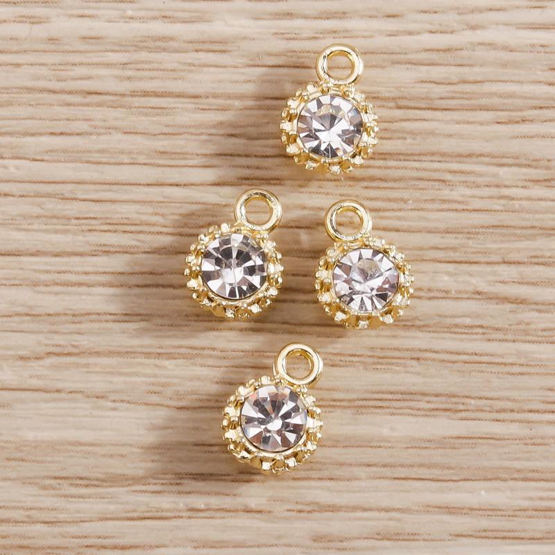 8tk 4*7mm Säravad kristallist Mini amuletid ripatsid kaelakee valmistamiseks Kõrvarõngad Käeketid Käsitsi valmistatud ehted Käsitöökaunistused