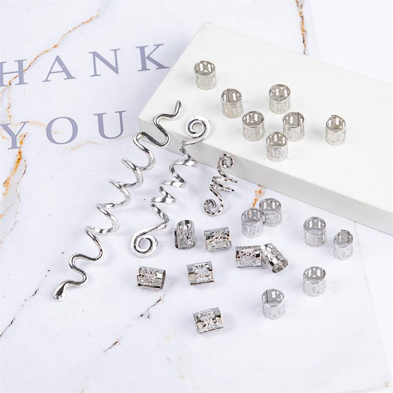 28 kom/set Ukosnica za žene Djevojke Modni okrugli privjesci Spiralno zakrivljeni prsten za kosu u obliku zmije, kopče Pletenice za kosu Dodaci Poklon za glavu